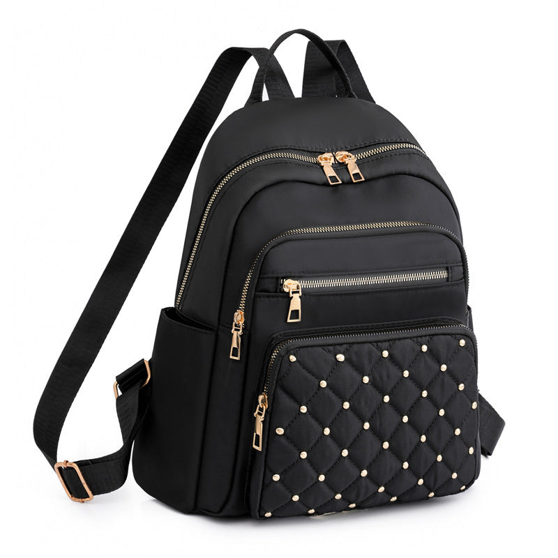 Women Fashion Embroidered Thread Oxford Backpack