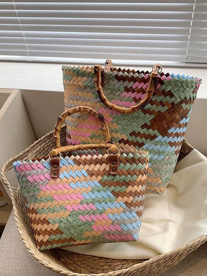 Vintage Large Capacity Woven Bag Handbag