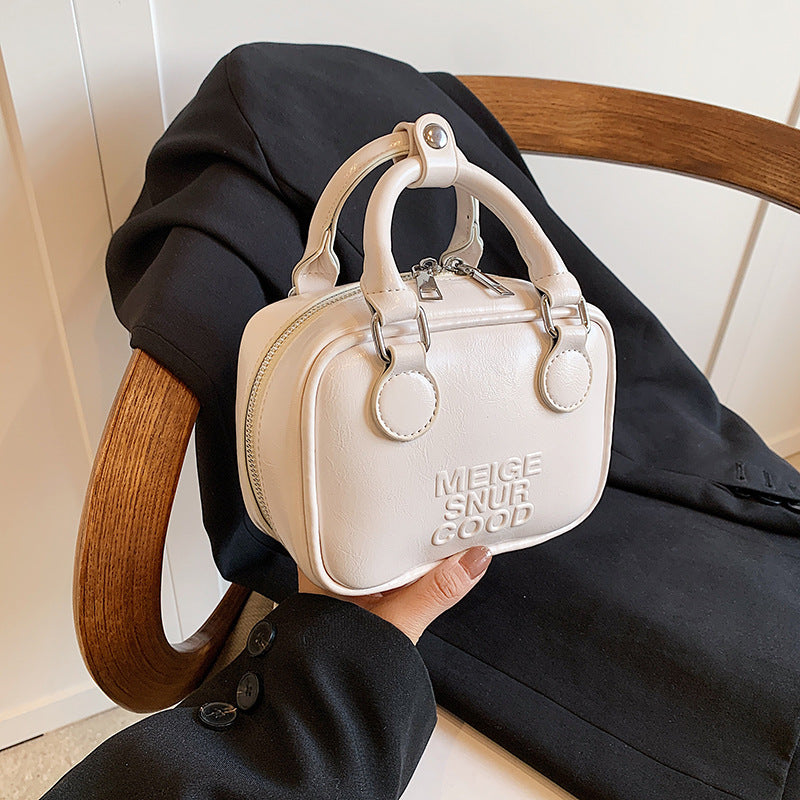 Sac à main élégant et tendance, couleur unie, portable, à bandoulière 