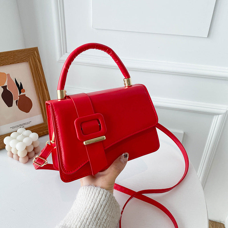 Sac à bandoulière simple de couleur unie 