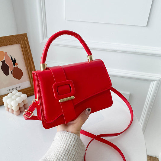 Sac à bandoulière simple de couleur unie 