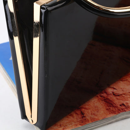 Women Chic Solid Color Crossbody Handle Square Bag