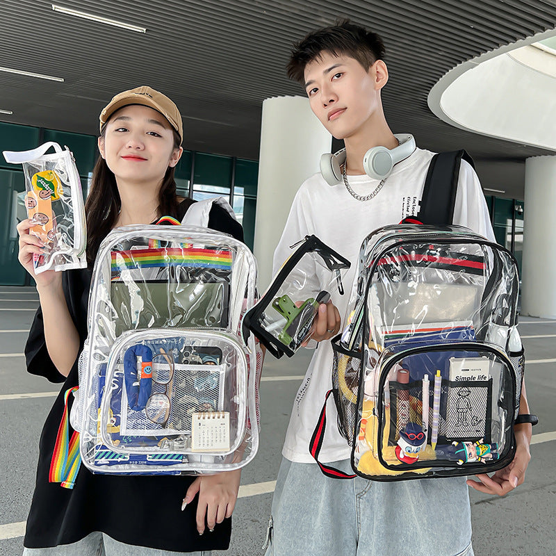 Unisex Fashion Clear Backpack Pvc Backpack
