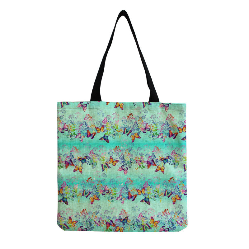 Women'S Multifunctional Large Capacity Butterfly Print Shopping Bag