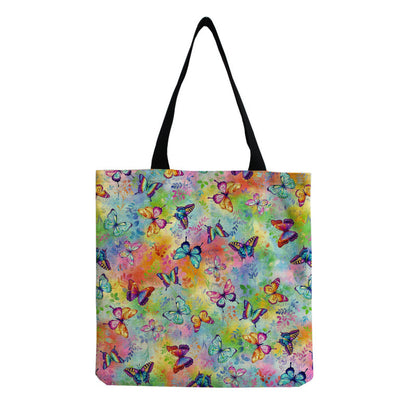 Women'S Multifunctional Large Capacity Butterfly Print Shopping Bag