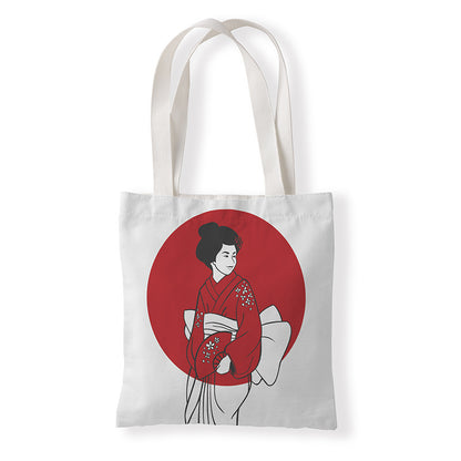 Women Fashion Horror Graphic Printed Canvas Tote Bag