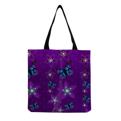 Women'S Multifunctional Large Capacity Butterfly Print Shopping Bag