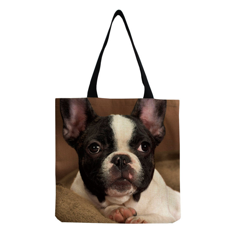 Personalized Large-Capacity Cute Pet Dog Printing Shopping Bag