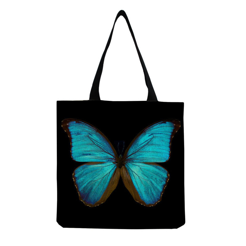 Women'S Multifunctional Large Capacity Butterfly Print Shopping Bag