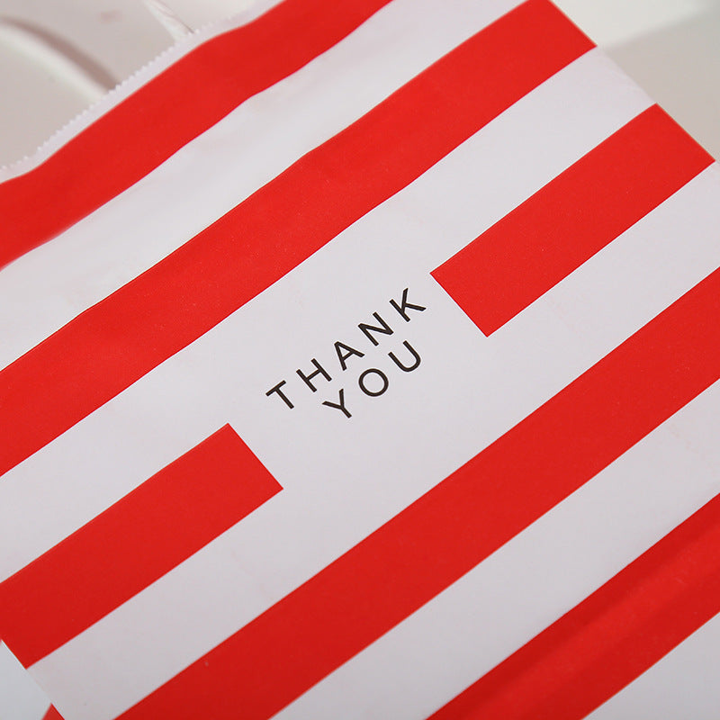 Sac fourre-tout kraft à rayures 