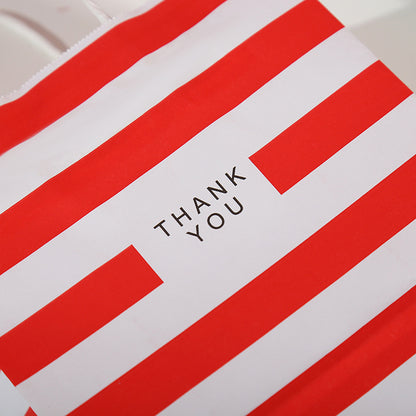 Sac fourre-tout kraft à rayures 