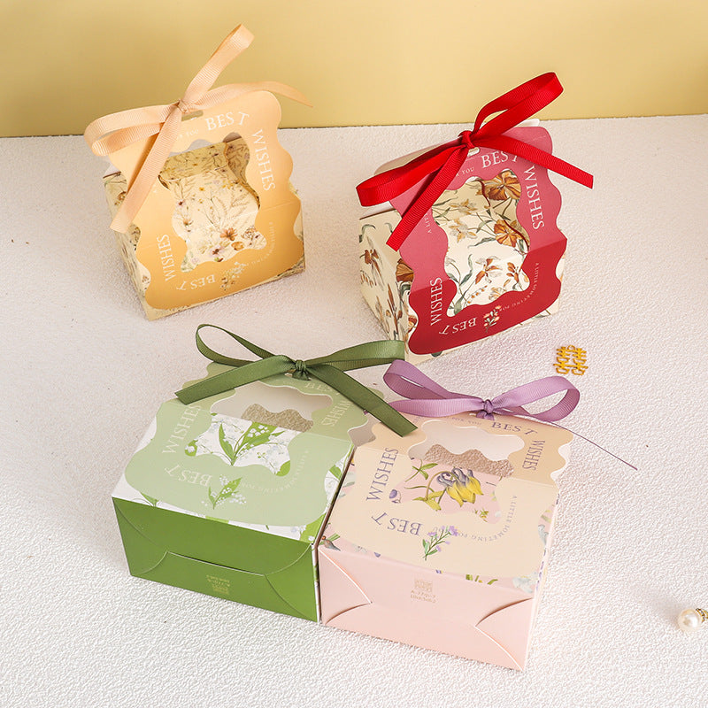 Boîte d'emballage de bonbons de mariage simple et créative, sac cadeau 