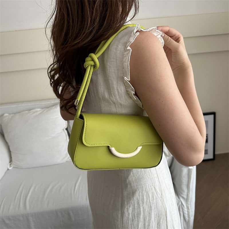 Sac à bandoulière carré simple de couleur unie 