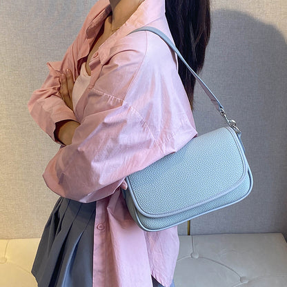 Women Fashion Casual Solid Color Rectangle Crossbody Bag