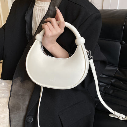 Fashionable Casual Solid Color Portable Shoulder Bag