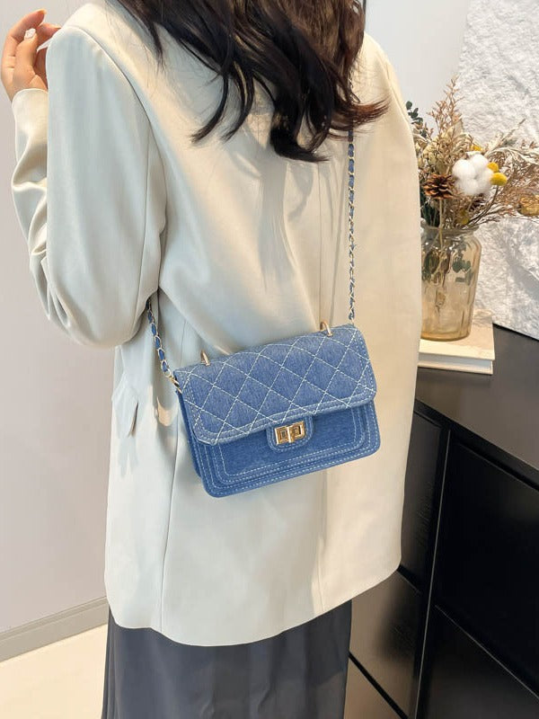 Sac bandoulière en denim simple et tendance 