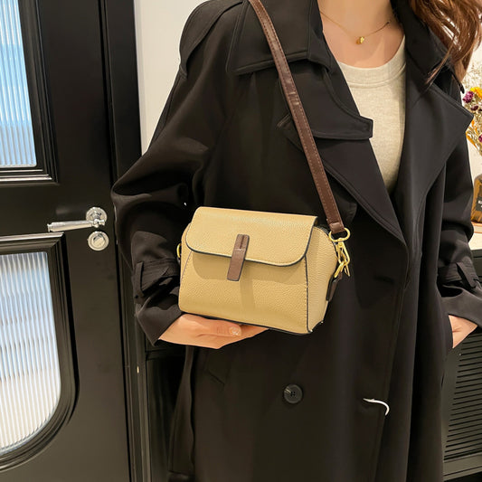 Women Fashion Retro Small Square Zipper Shoulder Bag