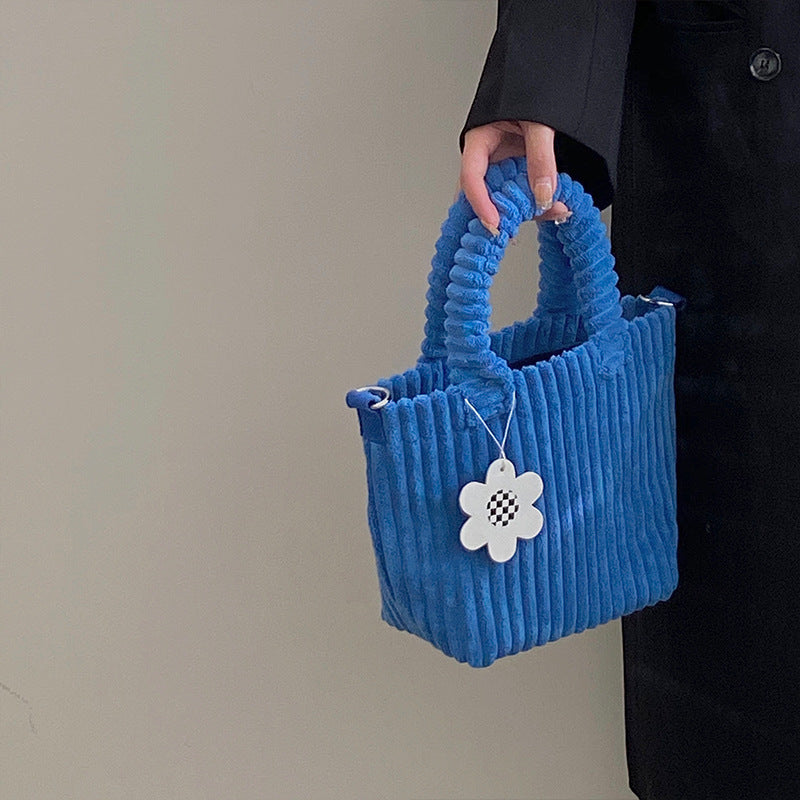 Women Fashion Corduroy Plush Mini Bag