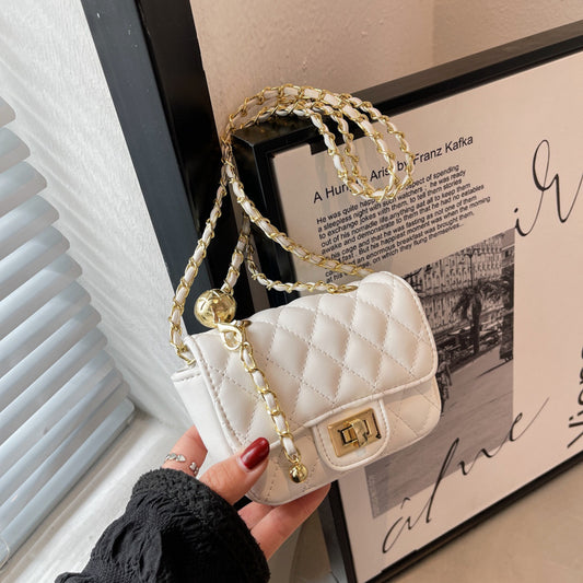 Sac messager à chaîne losange tendance pour femme 