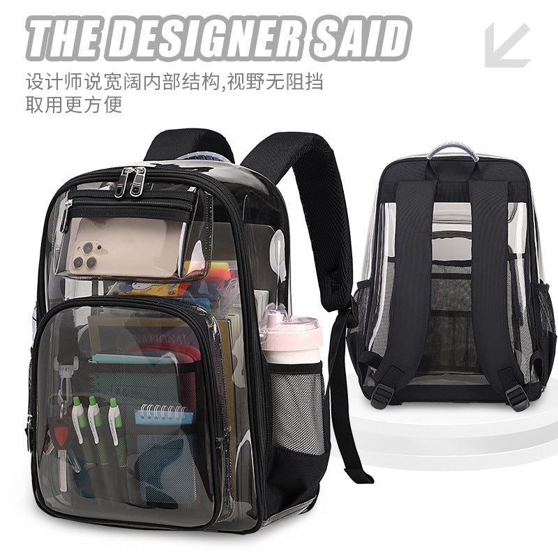 Fashion Waterproof Large Capacity Clear Backpack