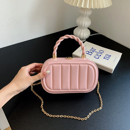 Fashionable Simple Solid Color Portable HandBags Shoulder Bag