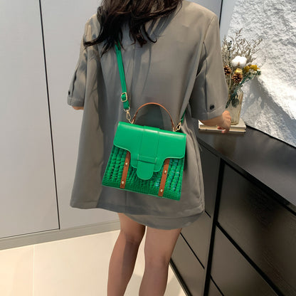 Sac à bandoulière imprimé crocodile tendance 