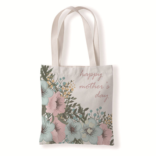 Women Fashion Creative Plant Print Canvas Tote Bag