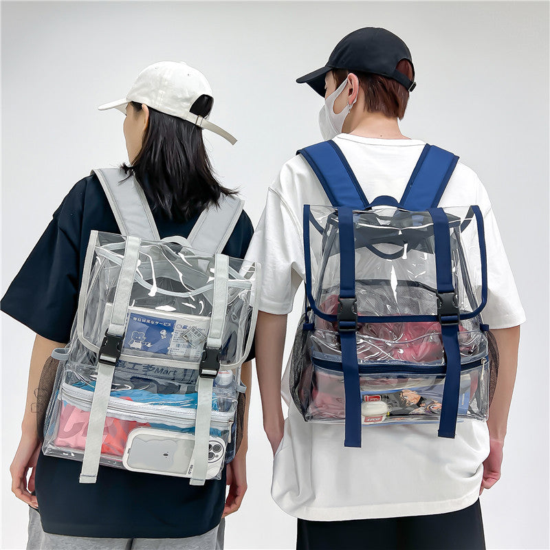 Fashion Clear Large Capacity Pvc Backpack