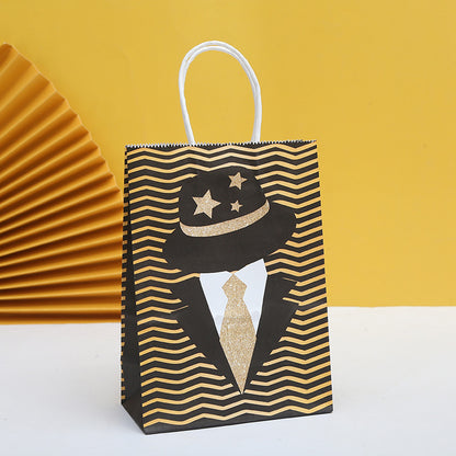 Creative Cartoon Top Hat Bow Tie Printed Gift Bag