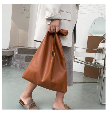 Sac à bandoulière simple et uni en PU de grande capacité 