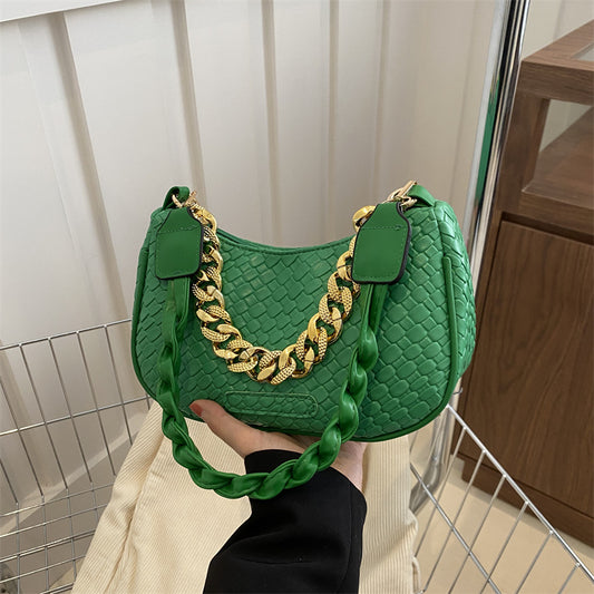 Sac à main tendance en pierre de couleur unie pour femme 
