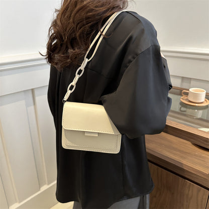 Women Simple Fashion Solid Color Square Crossbody Bag