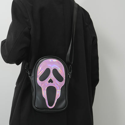 Sac à bandoulière créatif gothique Halloween avec tête de mort 