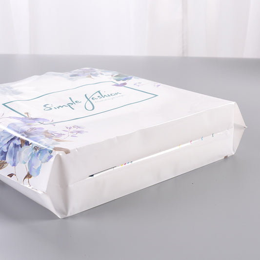 Sac fourre-tout en plastique PE à imprimé floral simple 