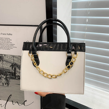 Women'S Fashion Large Capacity Retro Tote Design PU Work Handbag