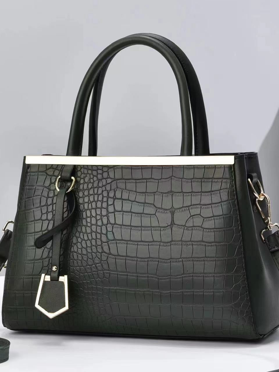 Sacs à main simples de grande capacité, couleur unie, imprimé crocodile 