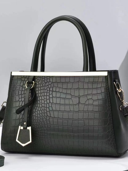 Sacs à main simples de grande capacité, couleur unie, imprimé crocodile 