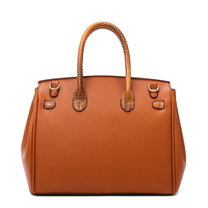 Ensemble de trois sacs à main décontractés à motif litchi et motif crocodile pour femme 