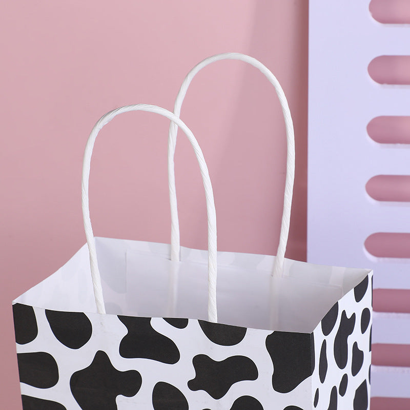 Cartoon Black White Cow Storage Packaging Bag Garment Accessories