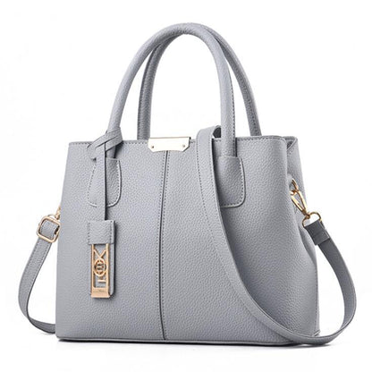 Women Fashionable Large Capacity Square PU Handle Shoulder Bag