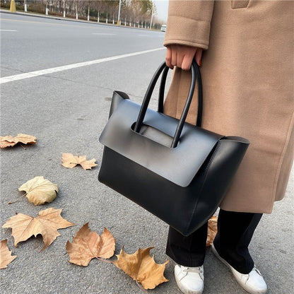 Women Fashionable Simple Large Capacity PU Tote Bag