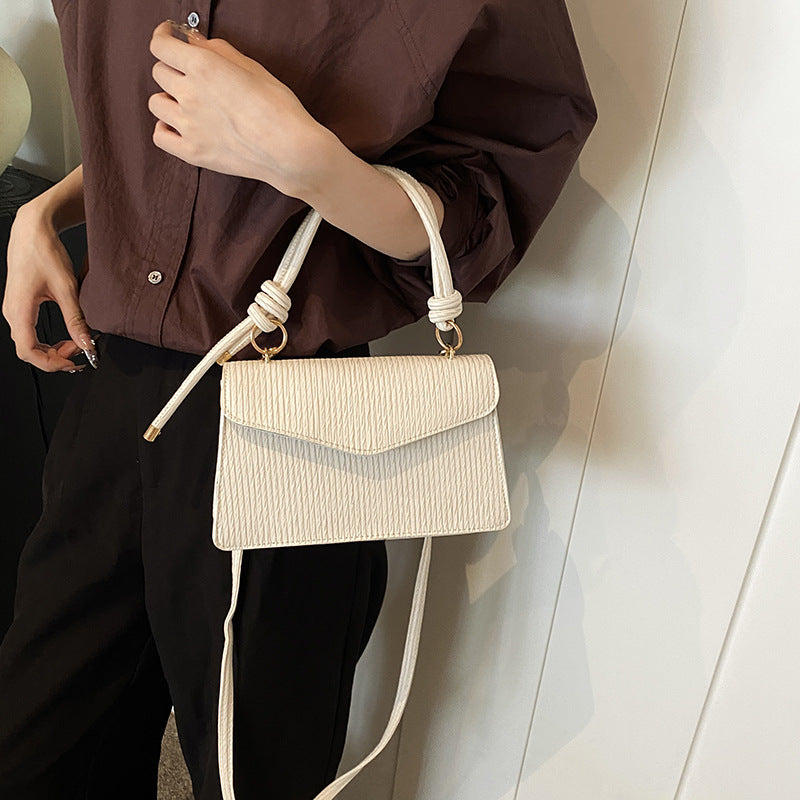 Fashionable Simple Solid Color Flip Shoulder Bag
