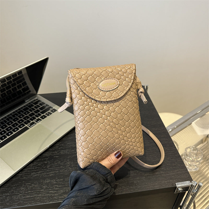 Simple Solid Color Flip Mini Crossbody Bag