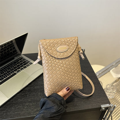 Simple Solid Color Flip Mini Crossbody Bag