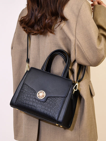 Women Casual Simple Solid Color Large Capacity Handbag