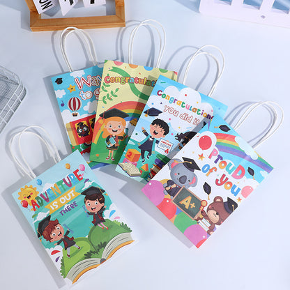 Sac de rangement et d'emballage créatif avec impression multicolore en anglais, dessin animé, accessoires pour vêtements 