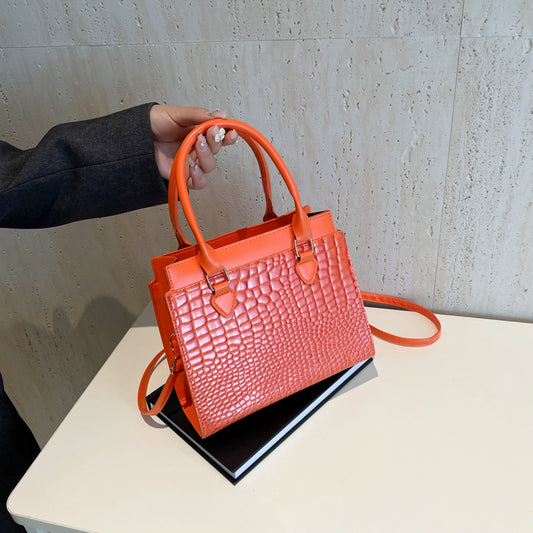 Sacs à main tendance à imprimé crocodile de grande capacité 