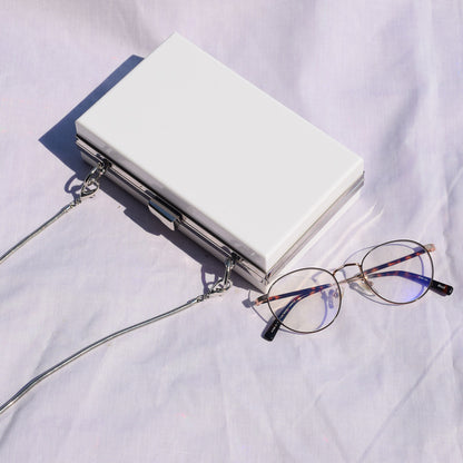 Women Transparent Clear Acrylic Bag Chain Dinner Party Small Square Bag