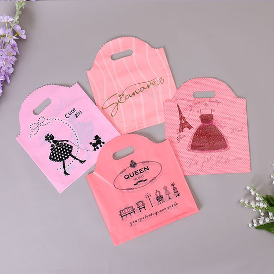 100pcs Fashion Printing Shopping Gift Packaging Plastic Bag