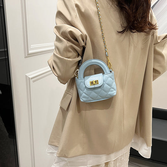 Mini sac à bandoulière tendance de couleur unie 